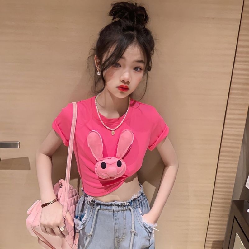 tops girls pinky bunny sleek cute