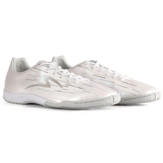 SALE Sepatu Futsal Specs Lightspeed Reborn IN Iluminate Pack - White Pearlized/Iridiscent - SILVER -