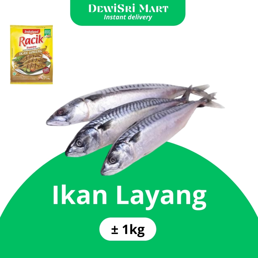 

Ikan Layang Frozen ± 1kg + Racik Ikan goreng - Dewi Sri Mart