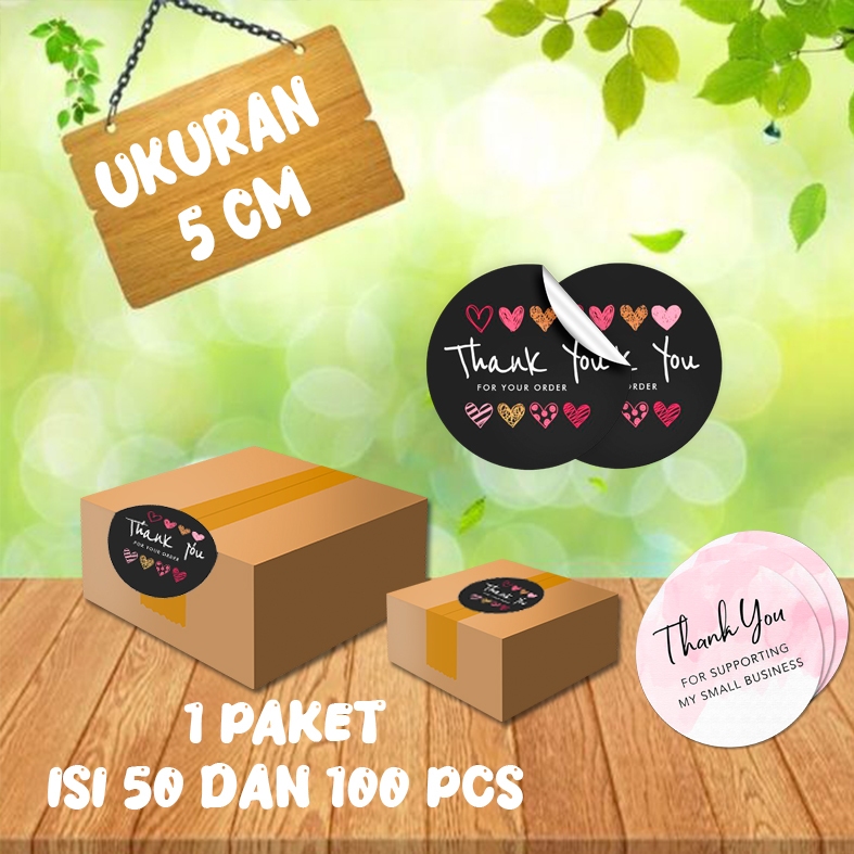 

300 pcs setiker thankyu setiker terimaksih murah