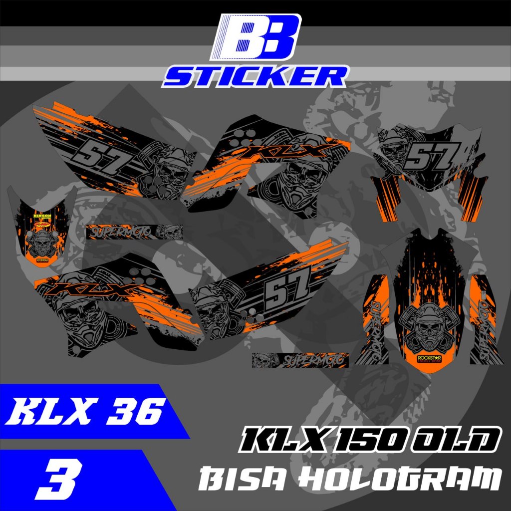 Striping KLX Lama Stiker KLX Lama KLX 150 SPAKBOR BELAKANG PENDEK  Klx 36