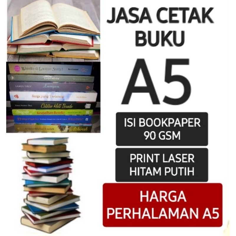 

CETAK BUKU, CETAK NOVEL A5 BOOKPAPER 90 GSM