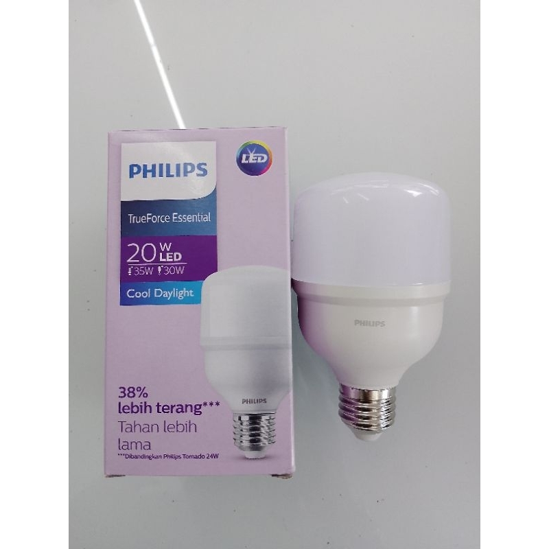 LAMPU PHILIPS TFORCE 20W ESSENTIAL LED PUTIH 20 WATT TRUE FORCE