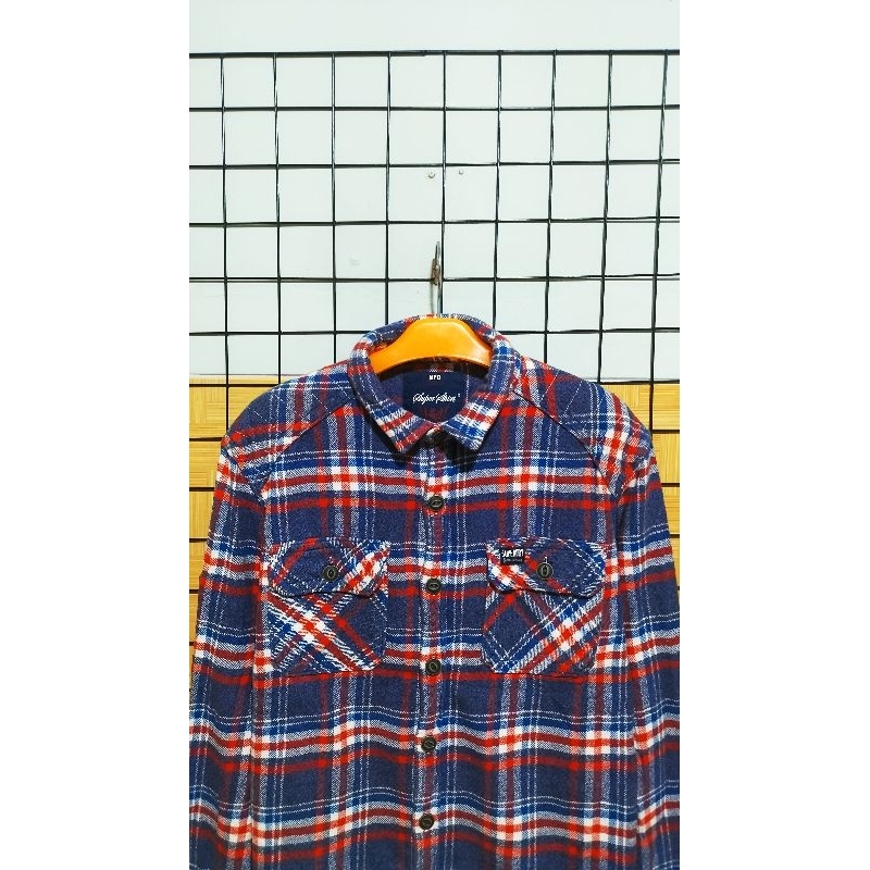 Kemeja Flanel Superdry Sportswear Second Original