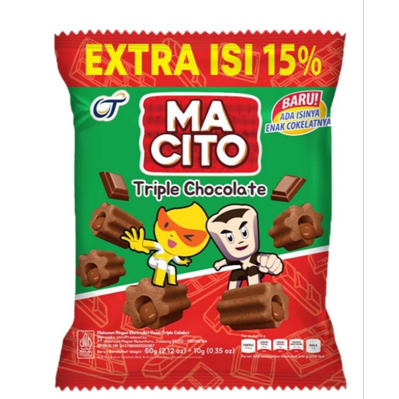 

MACITO snack Triple Chocolate 60+10 g