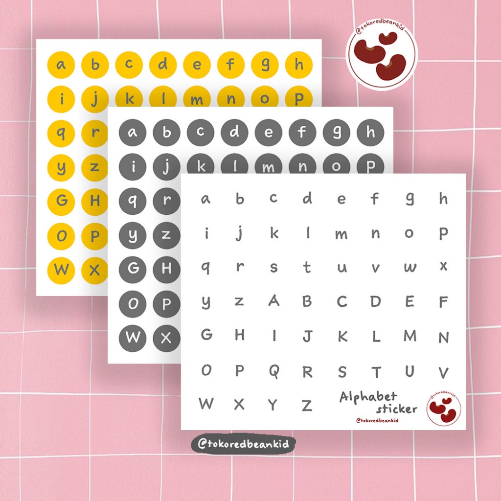 

Alphabet sticker planner | sticker planner | journal sticker | sticker huruf