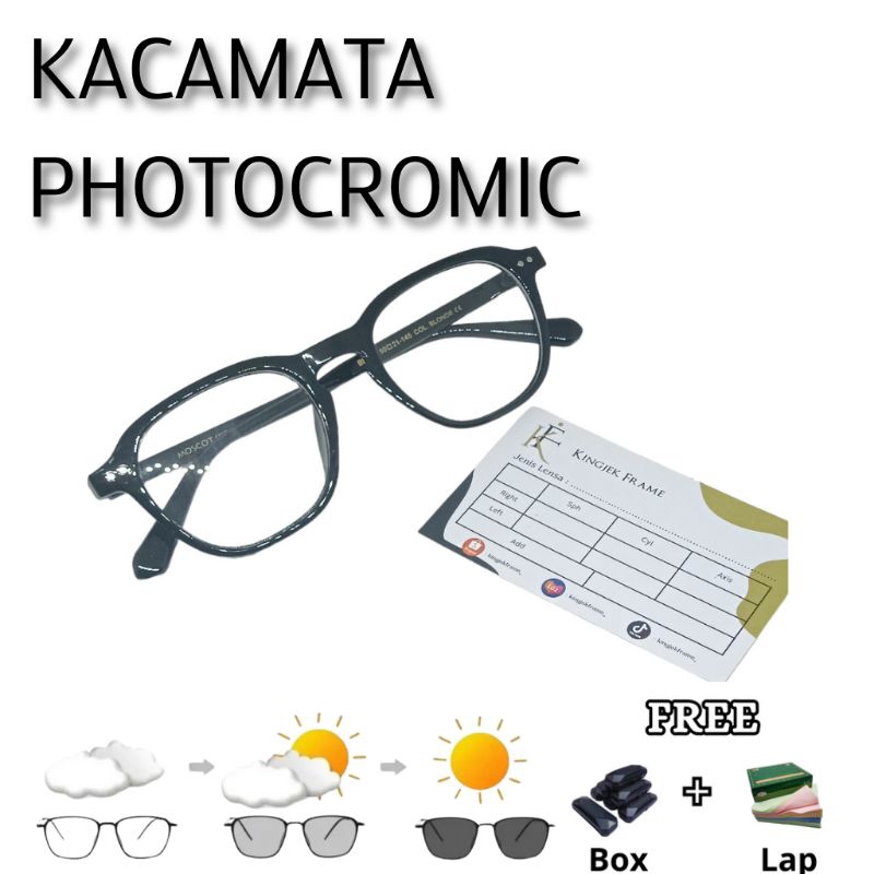 KACAMATA PHOTOCROMIC PLUS MINUS FRAME MOSCOT PREMIUM GAGANG KOKOH UNISEX
