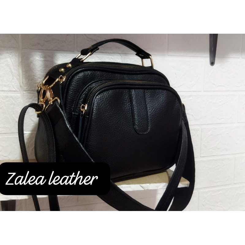 (size L) ZALEA LEATHER (Z-6) TAS KULIT ANDIN TAS KULIT SAPI ASLI GARUT