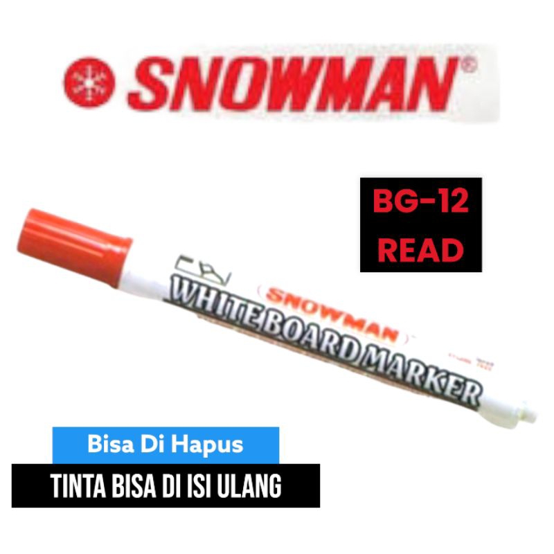 

SPIDOL SNOWMAN WHITEBOARD MARKER MERAH/BG-12