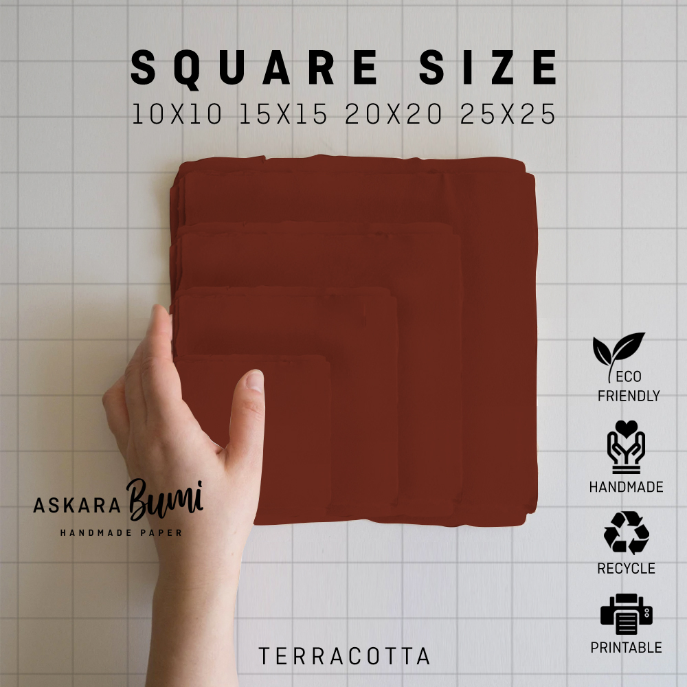 

Kertas Daur Ulang // Handmade // Ramah Lingkungan // eco friendly // Terracotta-Square