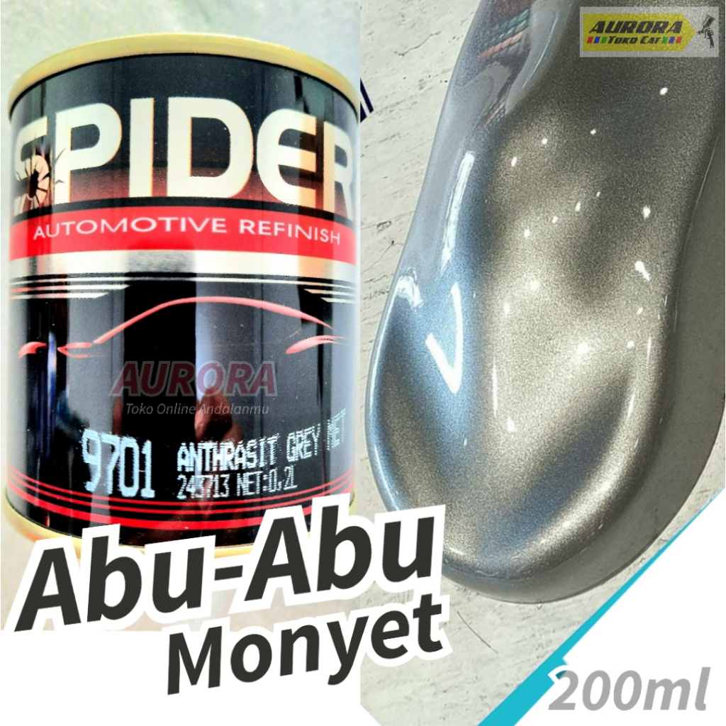 Cat Abu abu monyet Spider Anthrasit Grey Metalic 200cc