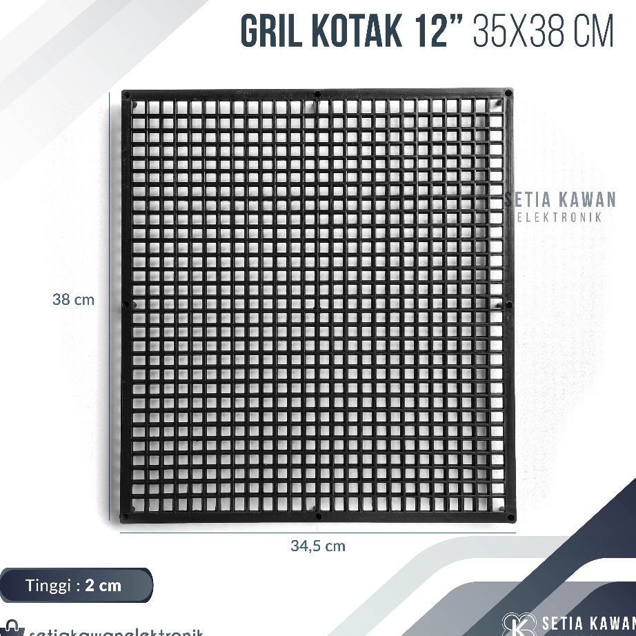 Buruan Checkout  Ram Grill Speaker Kotak 12 Ukuran 35 x 38 cm Plastik  Tutup Pelindung Box Salon Spe