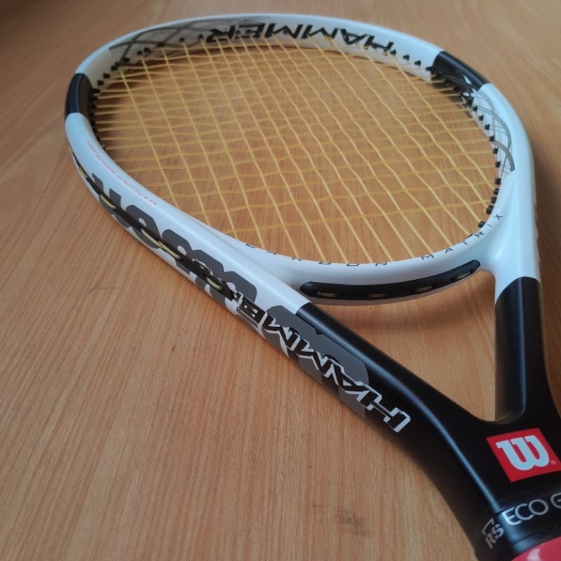 Raket tenis wilson hammer 6 carbon matrix siap pakai