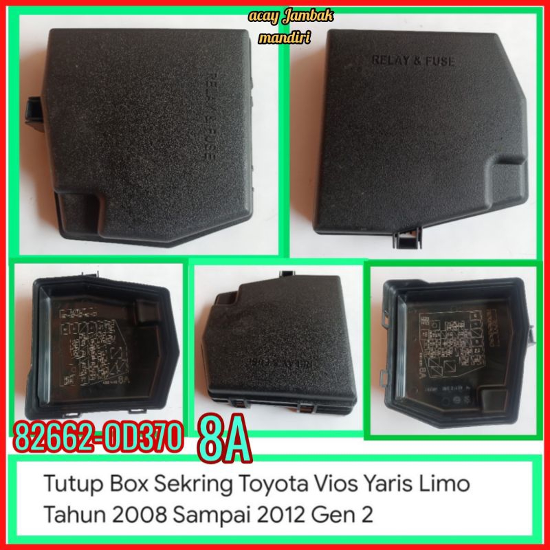 kafer tutup box sekring mobil Toyota Vios dan yaris