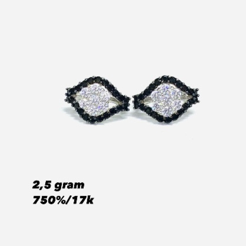anting emas jepit fashion 750%/17k