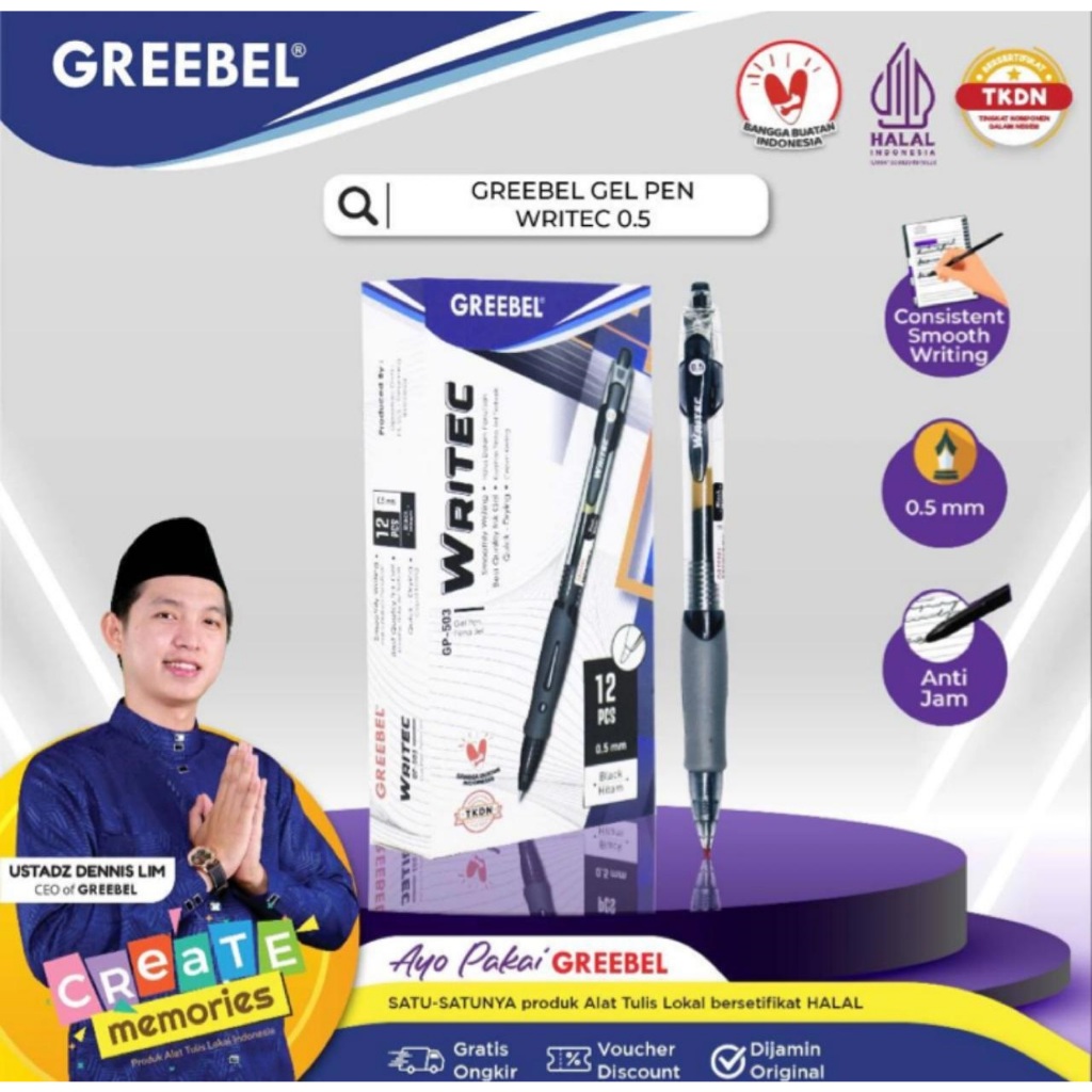 

Pulpen Gel Greebel Writec Gp-503 (1 pcs)