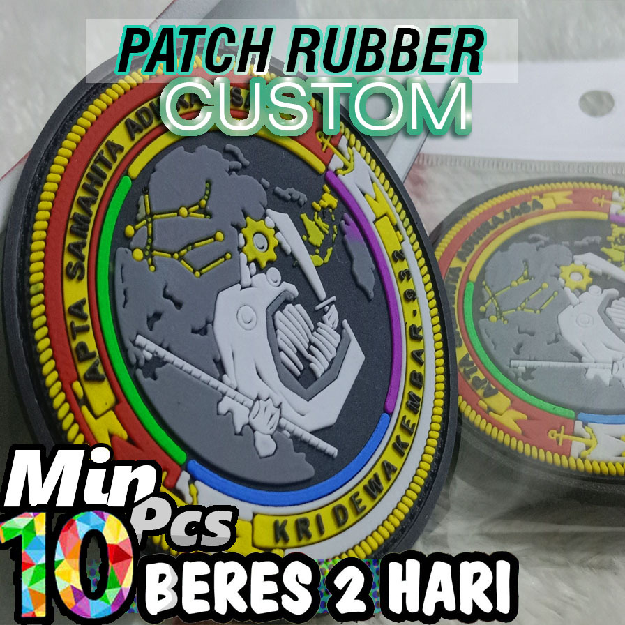 LABEL PATCH KARET RUBBER CUSTOM DESAIN SENDIRI UNTUK KAOS JERSEY FUTSAL & LOGO SOCCER SEPAK BOLA