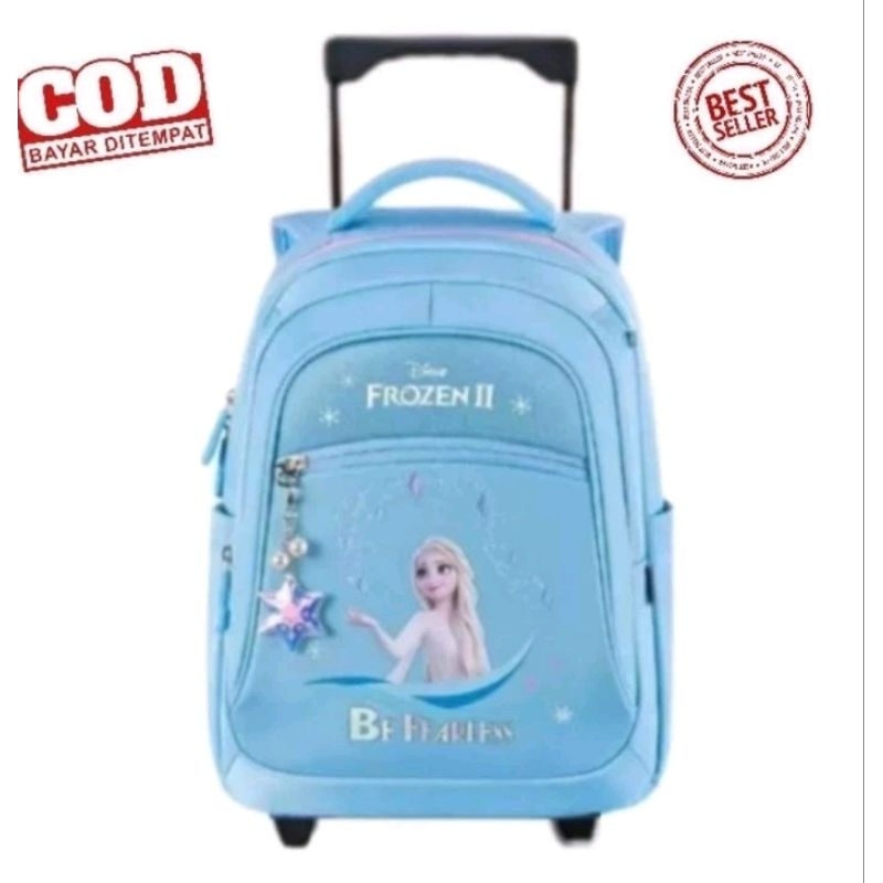 FREE ONGKIR TAS TROLI ANAK PEREMPUAN KARAKTER FROZEN TK SD RANSEL KOPER ANAK PEREMPUAN