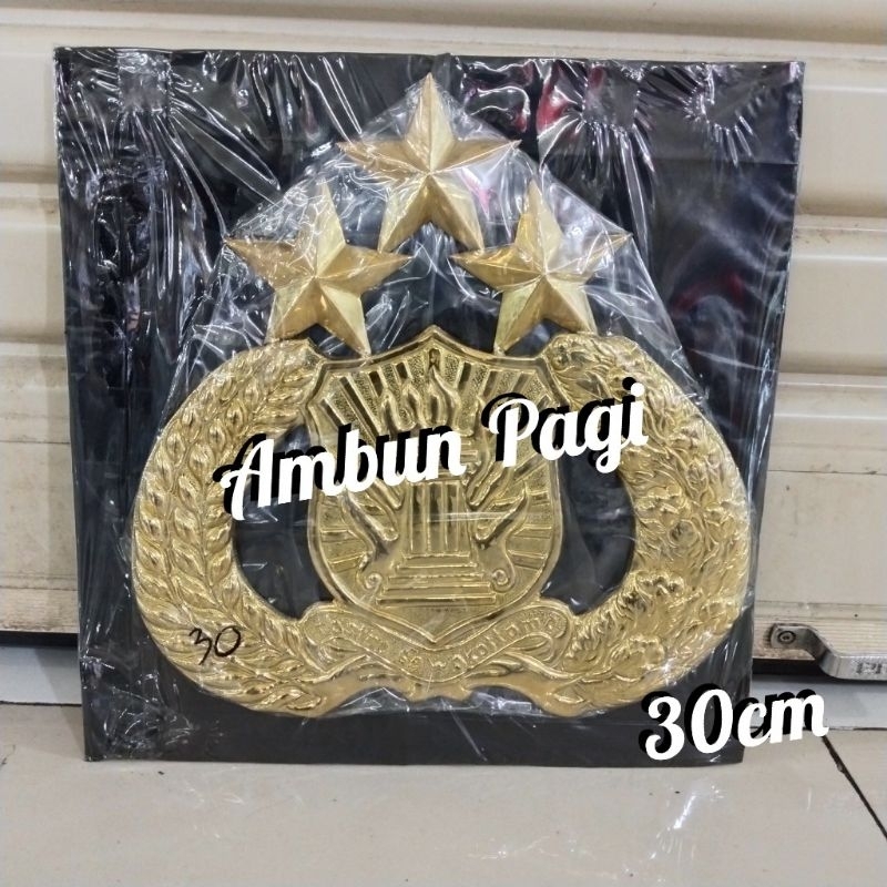 

best seller custom plat kuningan logo POLISI/TRI BRATA ukuran 30cm