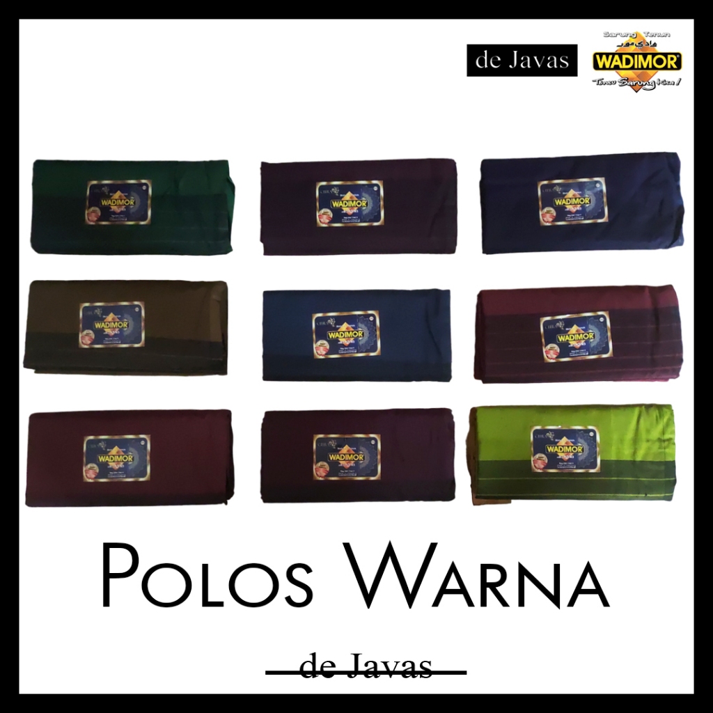 SARUNG WADIMOR Motif Polos Warna Pria Dewasa Original