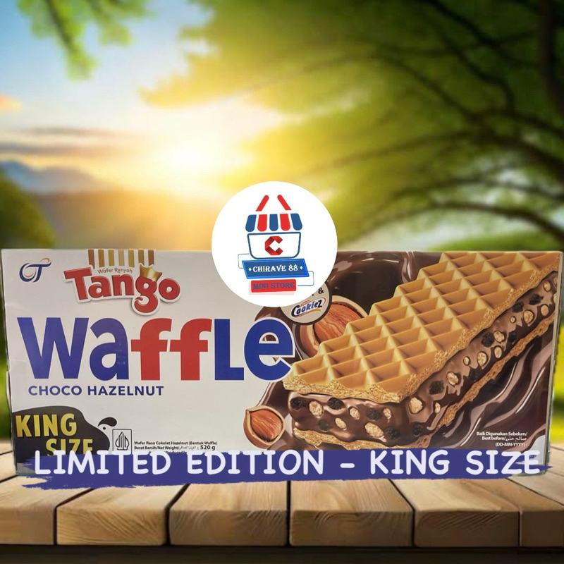 [LIMITED EDITION] Tango Waffle King Size Choco Hazelnut - Wafer Rasa Cokelat Hazelnut (Bentuk Waffle