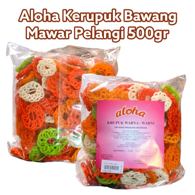 

ALOHA KERUPUK MAWAR WARNA WARNI RASA BAWANG 500gr