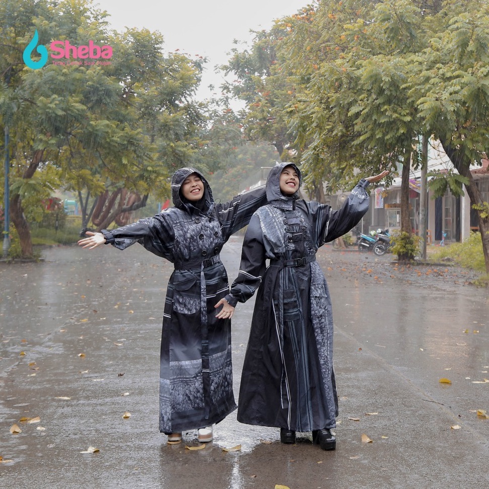 Subsidi Jas Hujan Muslimah Cantik  Sheba Queenzha Jas Hujan Gamis