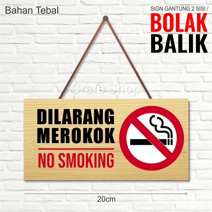 

Papan Sign label NO Smoking / Dilarang Merokok