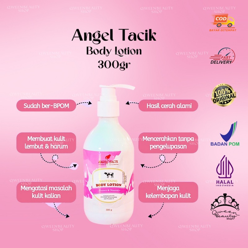 HB ANGEL tacik BPOM / lotion pemutih badan