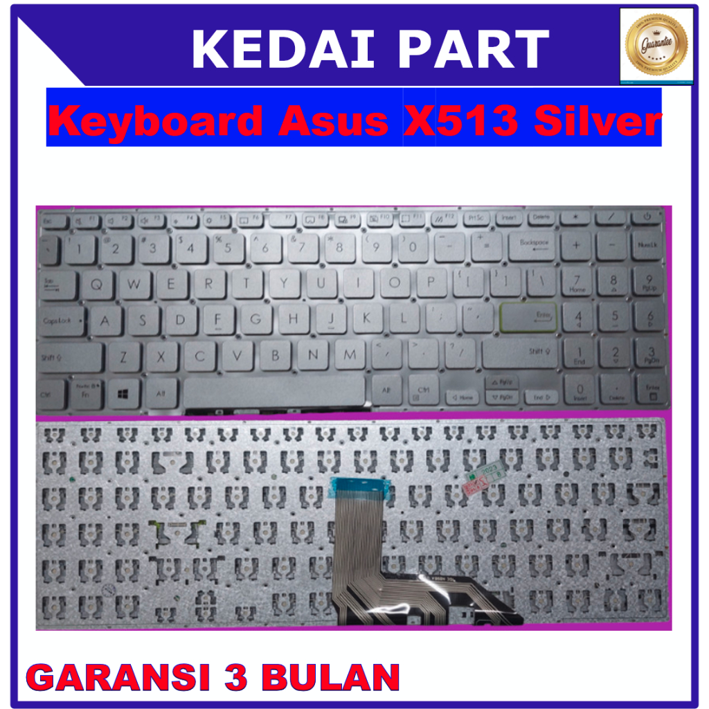 Keyboard Asus Vivobook Ultra 15 X513 K513 M513 K513E K513EA K513M Silver