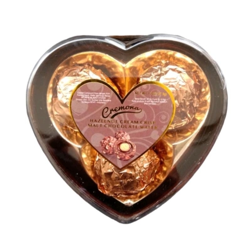 

Cremona Huzelnut Heart 37 gr - Cokelat Valentine Love Unik