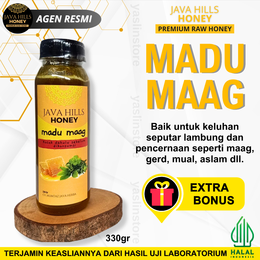 

MADU MAAG LAMBUNG JAVA HILLS HONEY MADU HERBAL ASLI 320gram