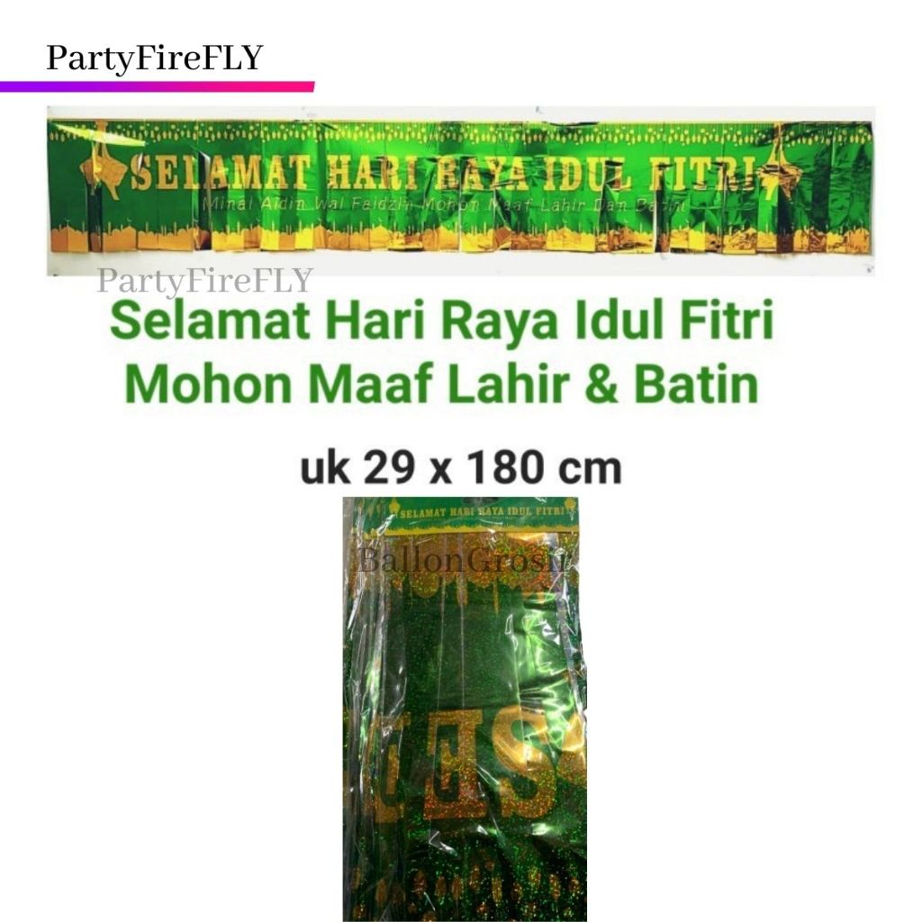 Banner Rumbai  Backdrop Idul Fitri Selamat Ibadah Idul Fitri Puasa Garland Ornamen Idul Fitri Ramadh