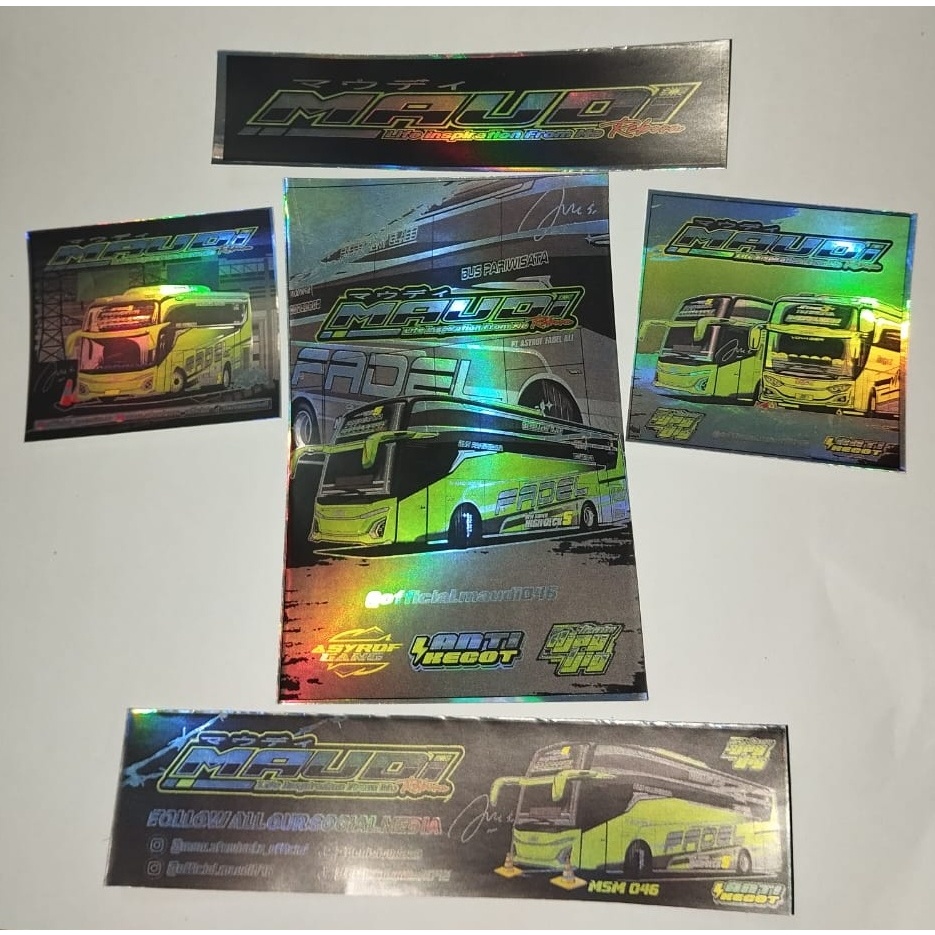 

paket stiker maudi jb5 asli dari unit isi 5pcs