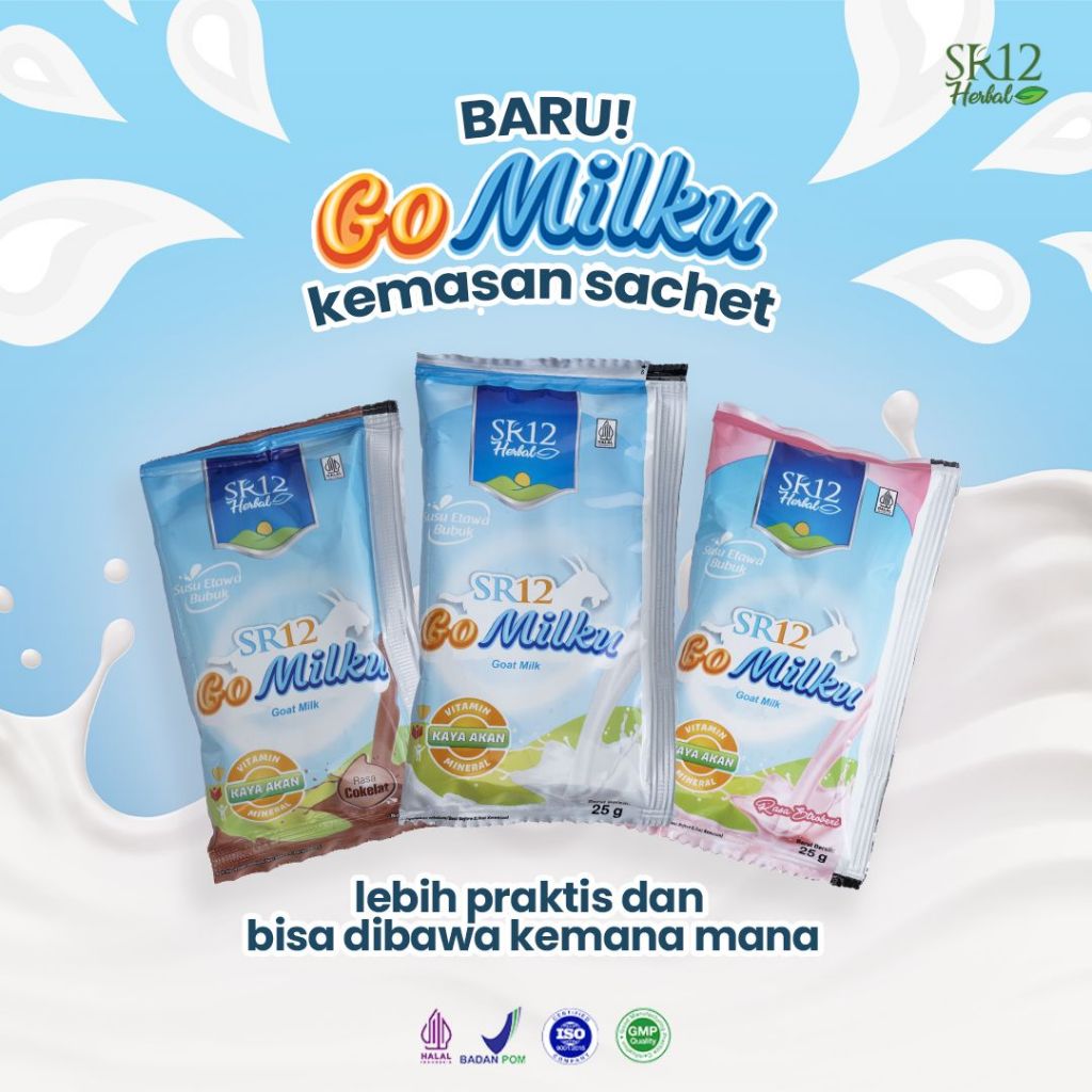 

GOMILKU SR12 25 GRAM SACHET | Susu Kambing Etawa SATUAN / ECER | Susu Kesehatan