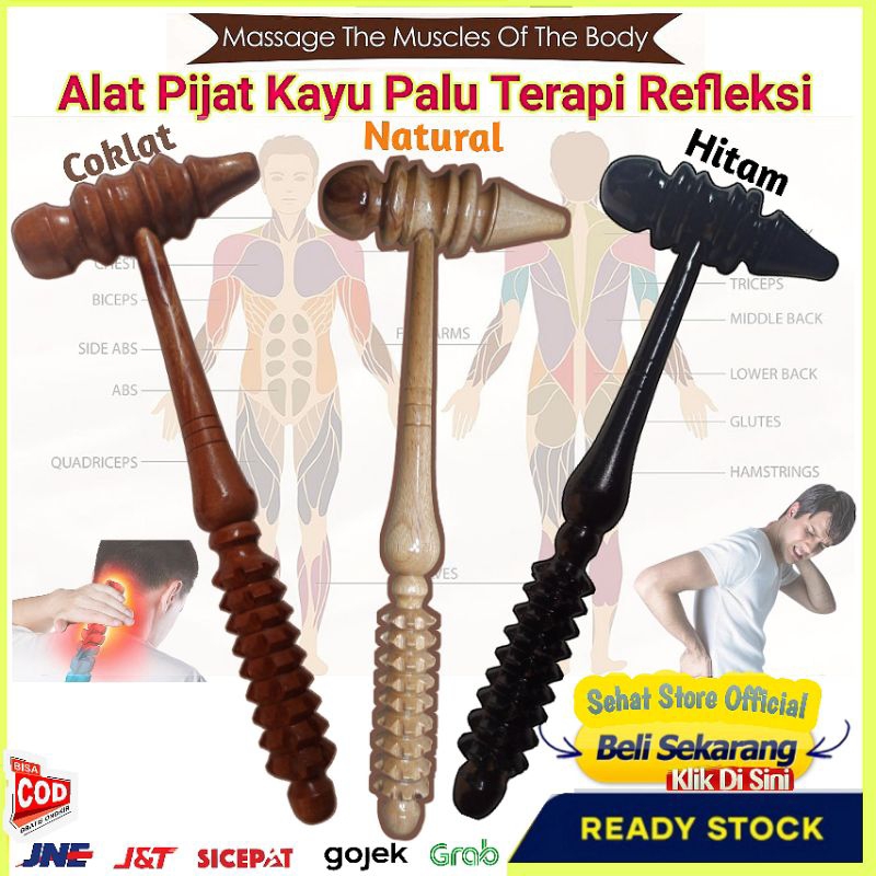 Promo KAYU PIJAT Palu Original Terapi Model Ketukan Terapi Pijat Refleksi Alat Kesehatan Kayu Pijat
