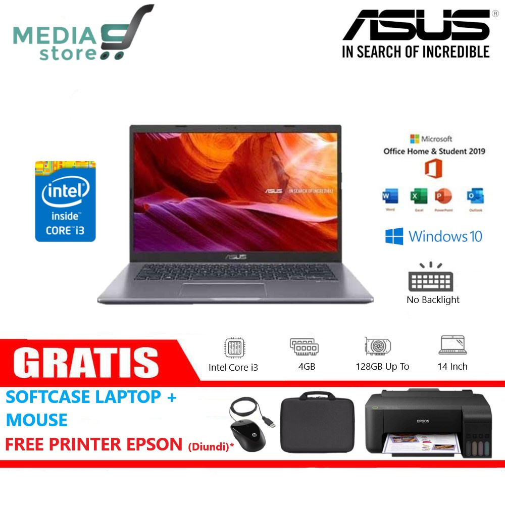 Laptop Asus Intel Core i3 - Ram 8GB/SSD 256GB/Laptop murah/windows 10