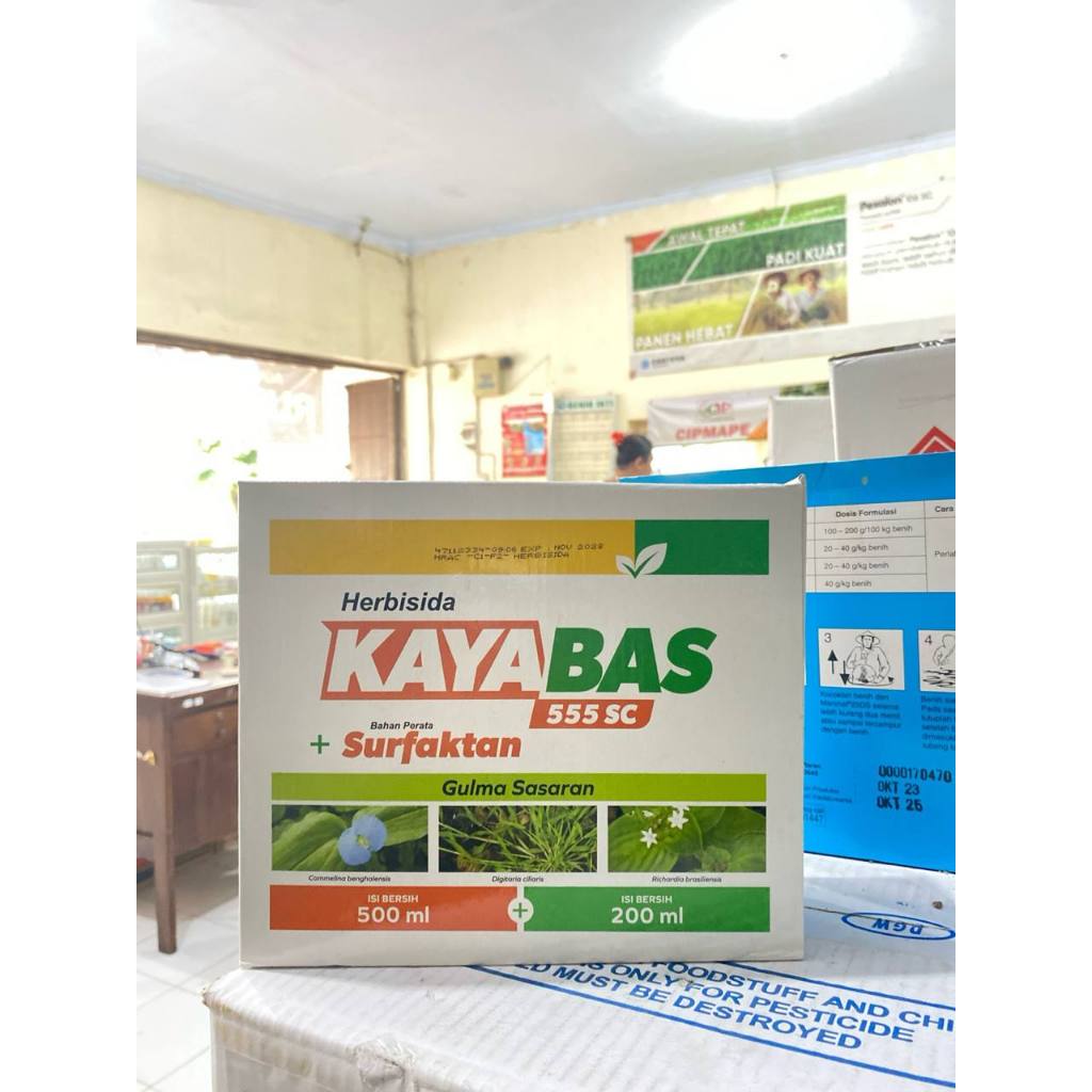 KAYABAS 555 SC + SURFAKTAN HERBISIDA 500ML  ( Atrazin 500 g/l + Mesotrion 55 g/l )