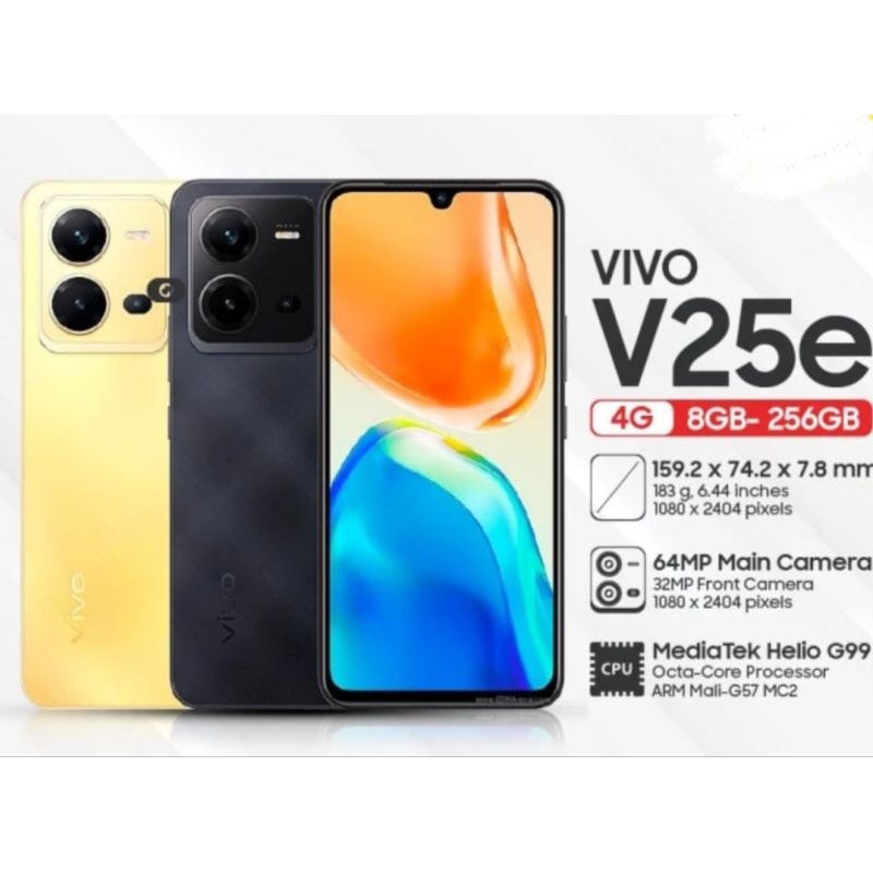 VIVO V25e Ram 8/128 | Ram 8/256GB | 12/256GB - Garansi Resmi Vivo (8+256)