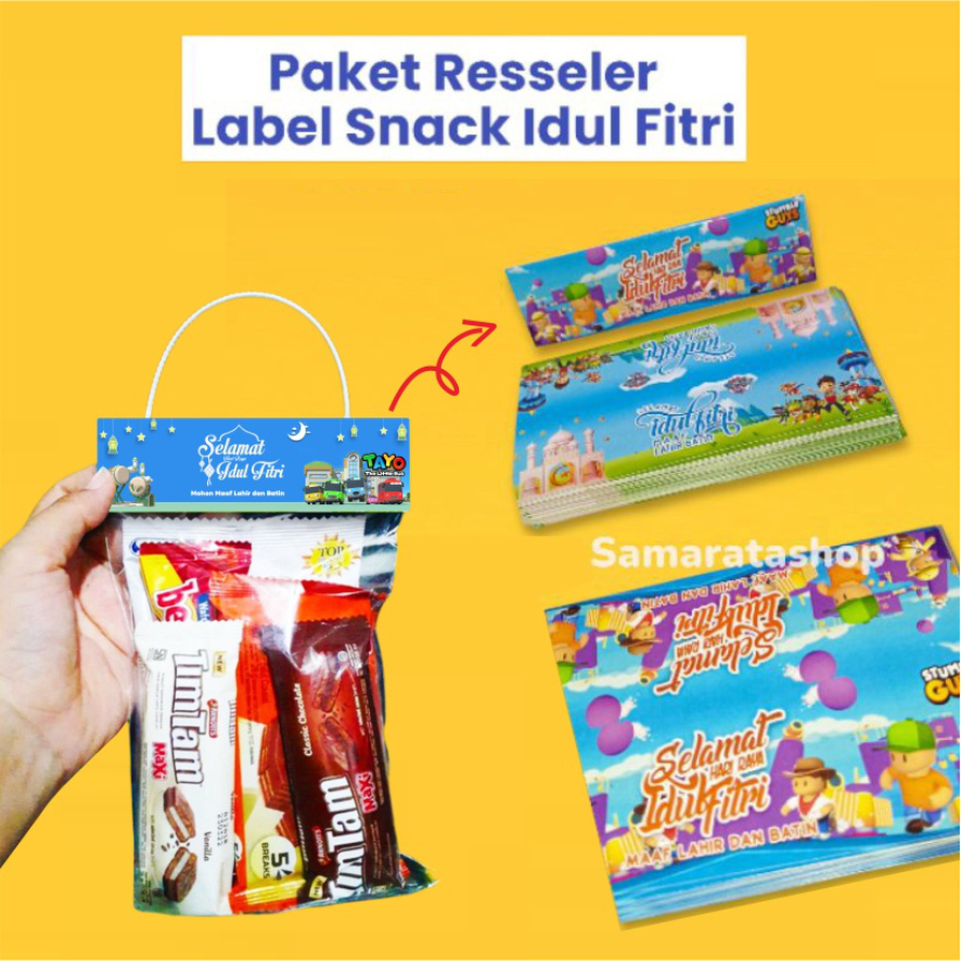 

Isi 50 Label Snack Idul Fitri Panjang 13cm / Label Mini Parcel Jajanan Snack Hari Raya Idul Fitri