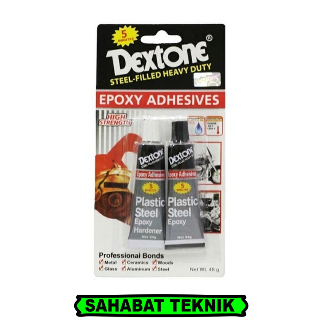 

Dextone 5 Menit / Dextone Lem / Lem Serbaguna / Lem Besi / Lem Baja / Lem Tembaga / Lem Plastik 48 Gram
