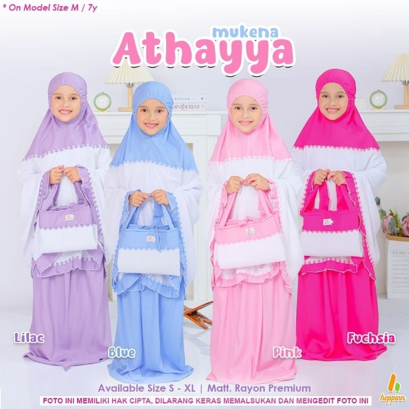 Mukena Kids ATHAYYA/ Mukena anak premium/ mukena anak Branded ori/ mukena anak lucu