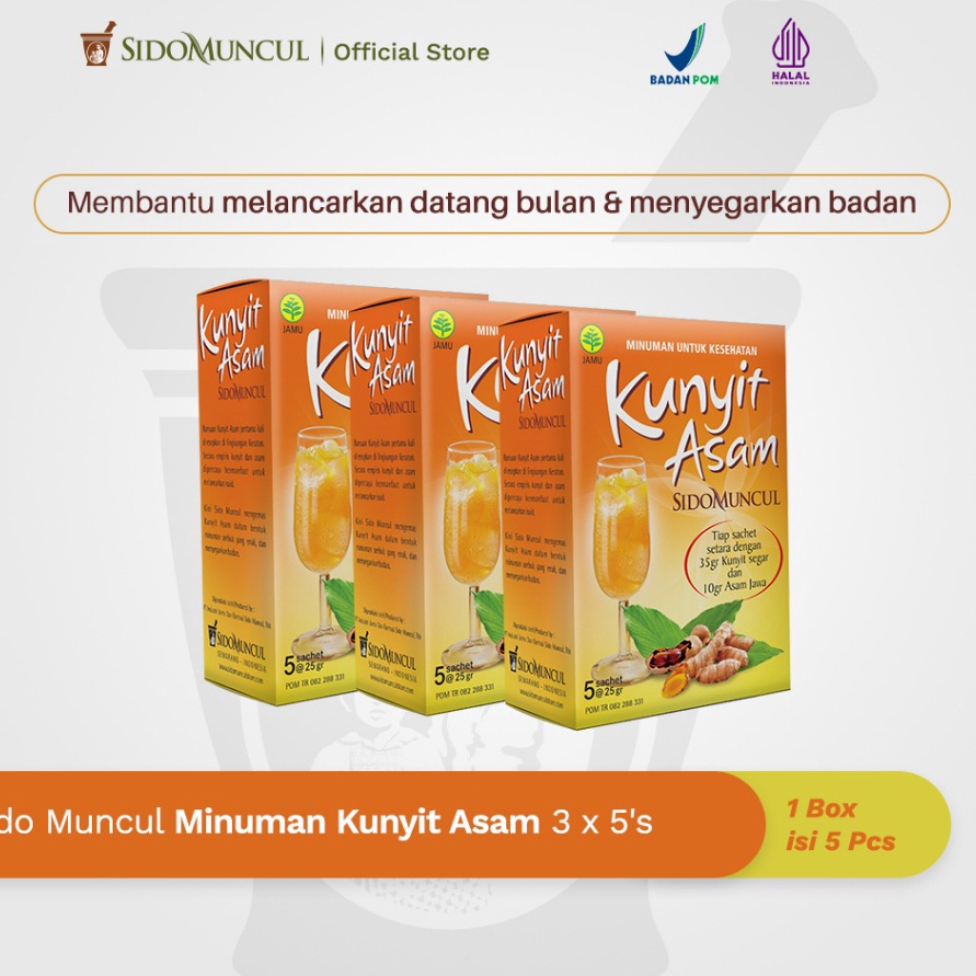 

Stok terbaru Sido Muncul Minuman Kunyit Asam 3x5s Membantu Melancarkan Haid