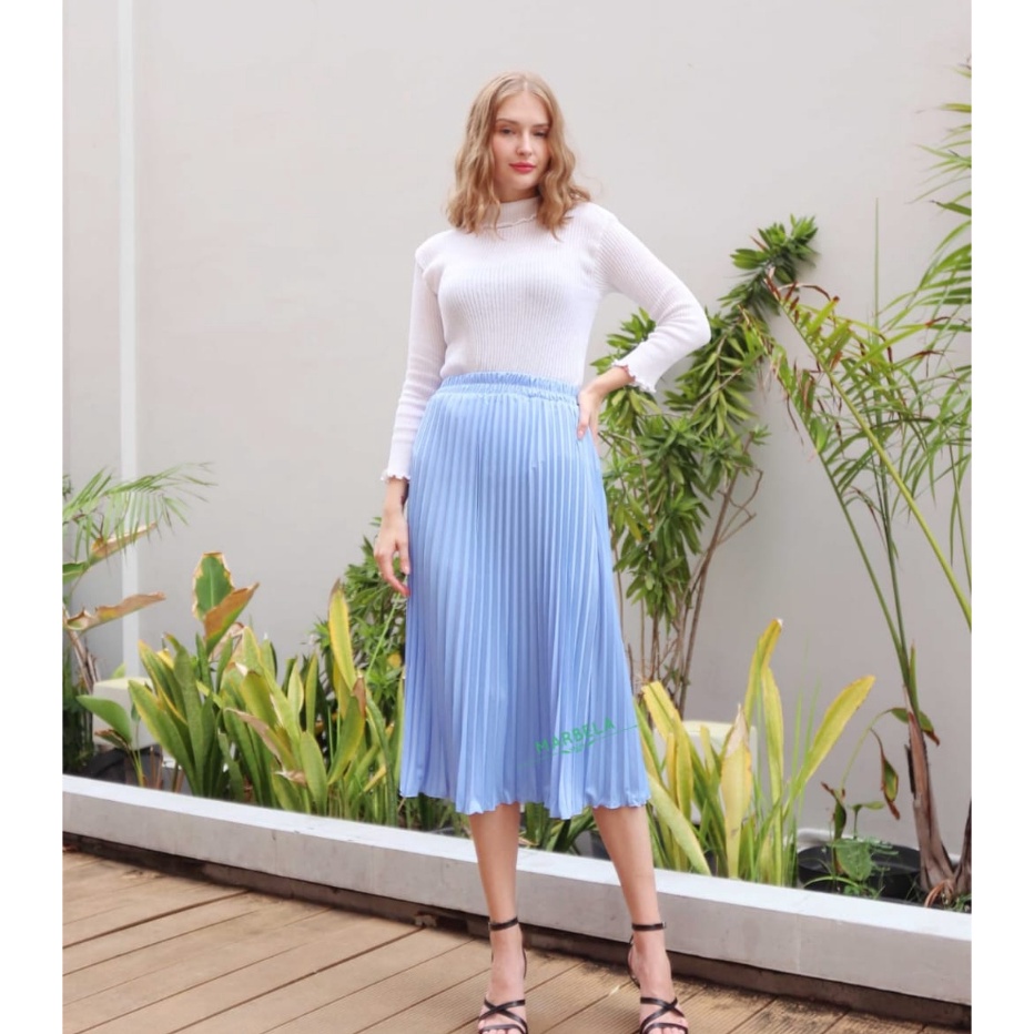 Free Ongkir 4 MBL Rok Plisket Pleated Skirt Midi  Rok Plisket 78
