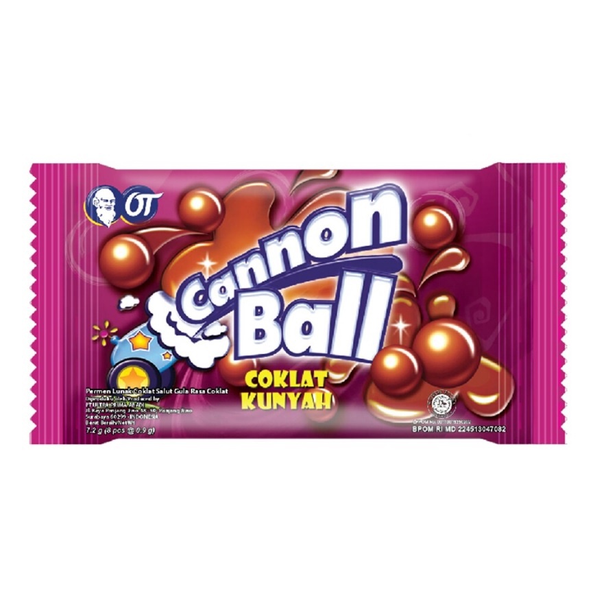 

cannon ball cokelat 20gr - cannon ball cokelat kunyah