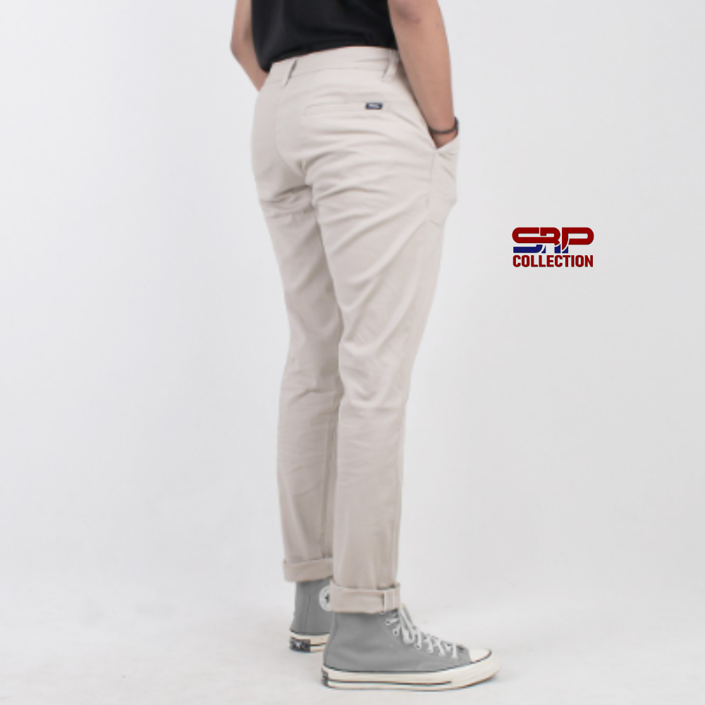 Cream Celana Panjang Chino Pria Slimfit Original Premium NOT uniqlo