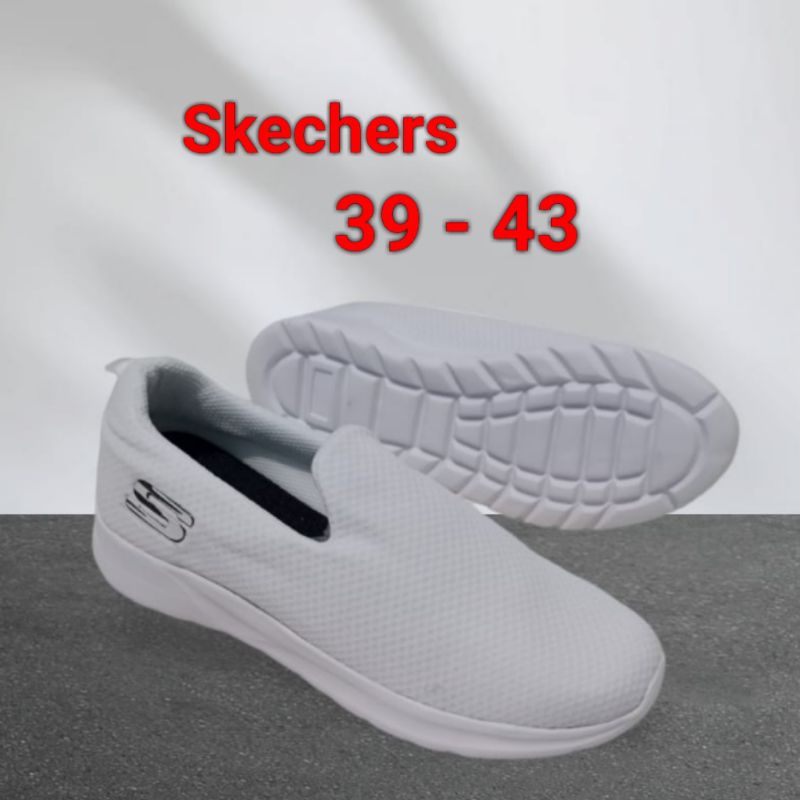 Sepatu Skechers Putih Slip On Pria