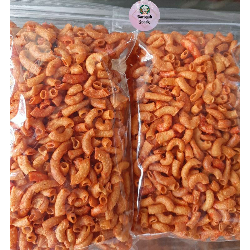 

MAKARONI PEDAS BANTET 210GRAM/MAKARONI KERANG BUMBU NASI GORENG