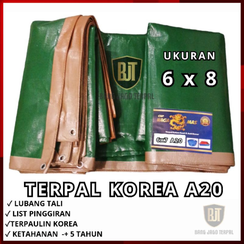Terpal Tebal 6x8 meter a20 korea tutup truk tenda jemuran tahan panas dan air kuat