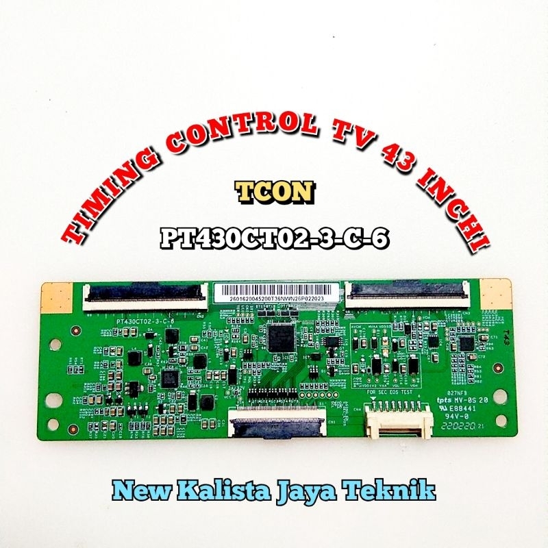 TCON PT430CT02-3-C-6 ORIGINAL TIMING CONTROL TV 43 INCHI LOGIC PT430CT02 TIKON PT430CT02 3 C 6 ORI